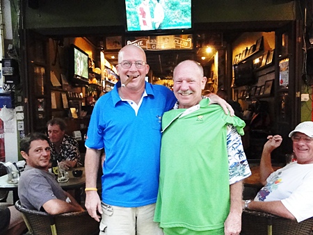 A Flight winner John Emmerson, left, with B Flight and Monthly Medal winner Tommy Balch.